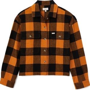 NWT Brixton Bowery Organic Cotton Flannel Button-Up Shirt